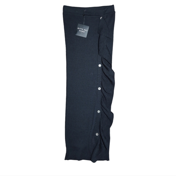 * Flaw * NWT Bitte Kai Rand Ribbed Merino Wool Ruffle Skirt Size XS - Picture 1 of 9